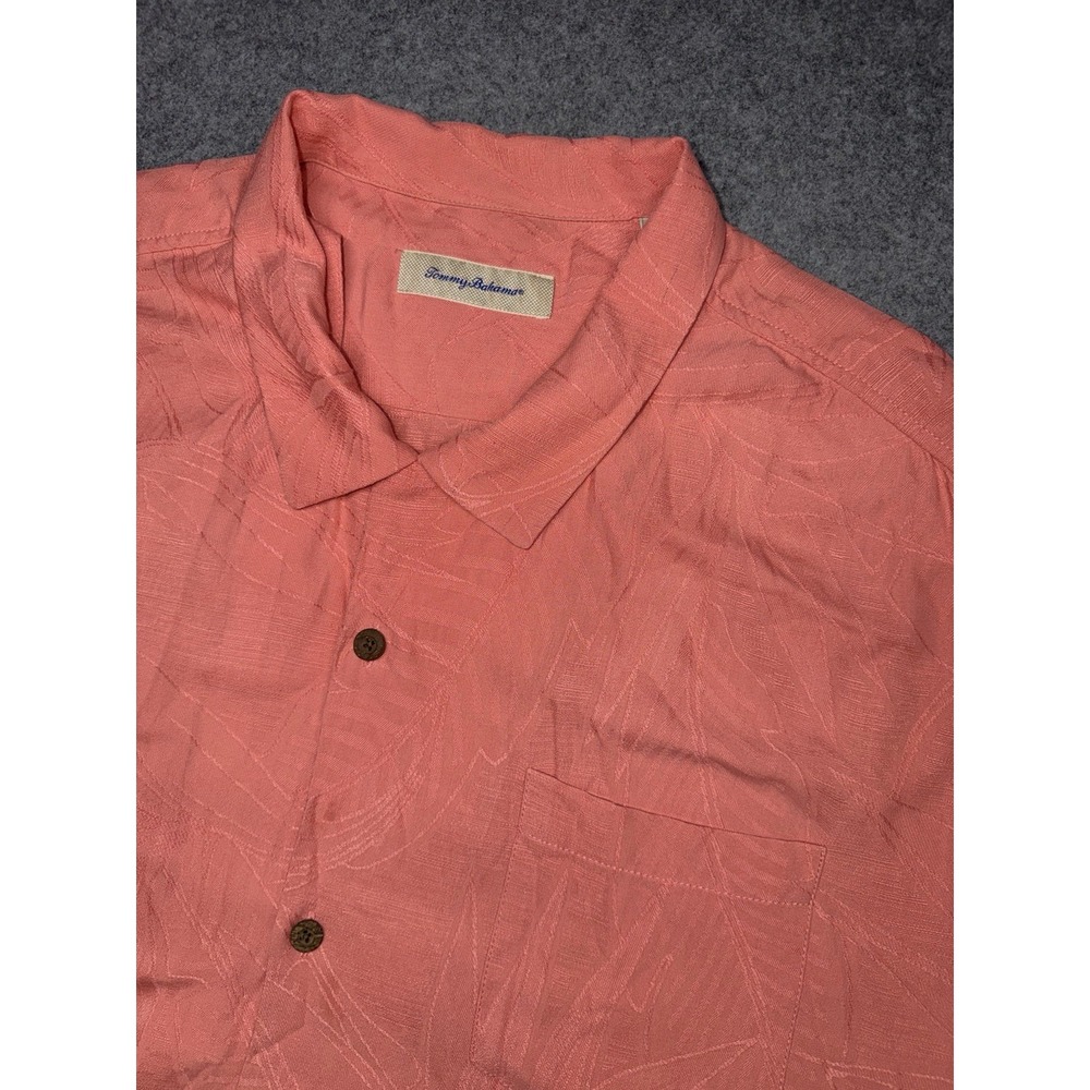 Tommy Bahama Coastal Breeze Silk Blend Floral Hawaiian Camp Shirt Pink XXXL 3XL